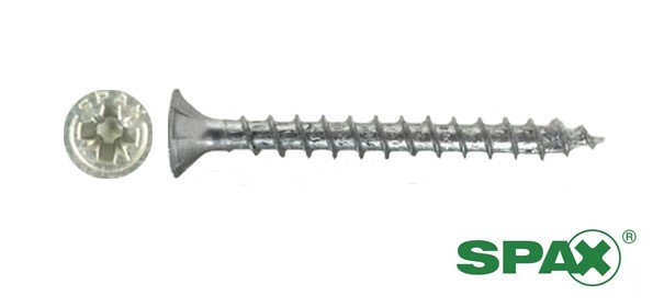 Alternatieve afbeelding voor Spax spaanplaatschroeven 4x25mm verzinkt platkop pozidriv 200 stuks