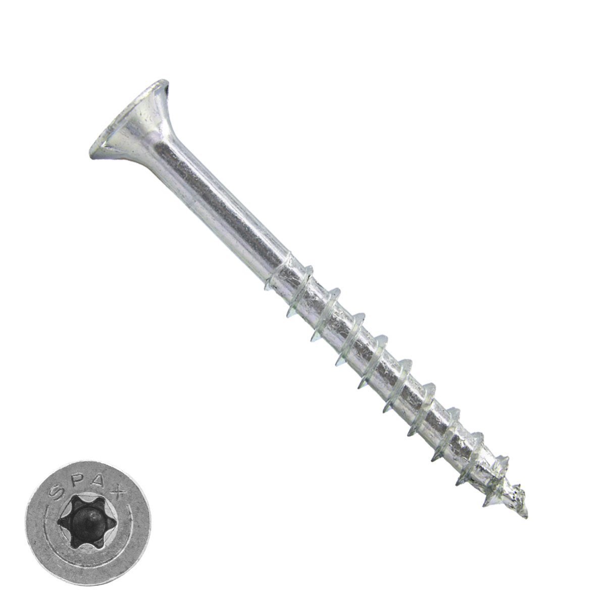 Alternatieve afbeelding voor Spax spaanplaatschroeven 4x60mm deeldraad verzinkt platkop torx 100 stuks
