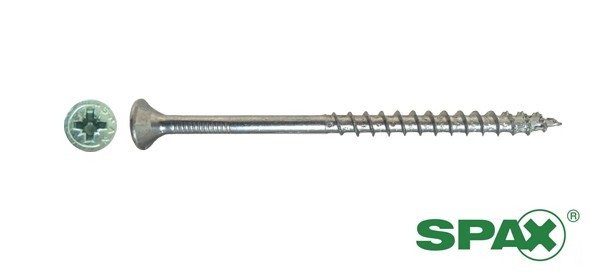 Alternatieve afbeelding voor Spax spaanplaatschroeven 4x60mm verzinkt platkop pozidriv 100 stuks