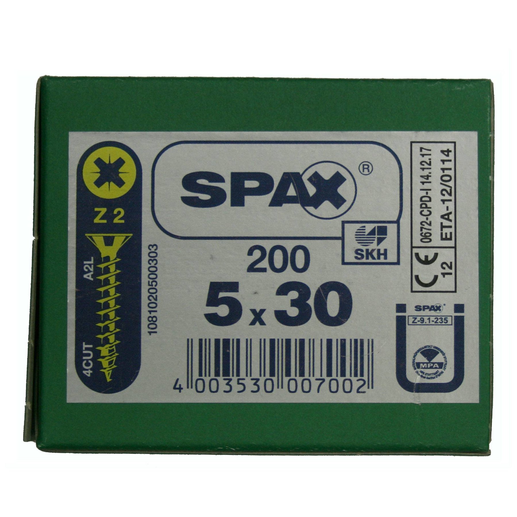 Alternatieve afbeelding voor Spax spaanplaatschroeven 5x30mm geel verzinkt platkop pozidriv 200 stuks