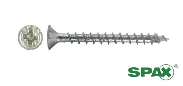 Alternatieve afbeelding voor Spax spaanplaatschroeven 5x70mm verzinkt platkop pozidriv 100 stuks