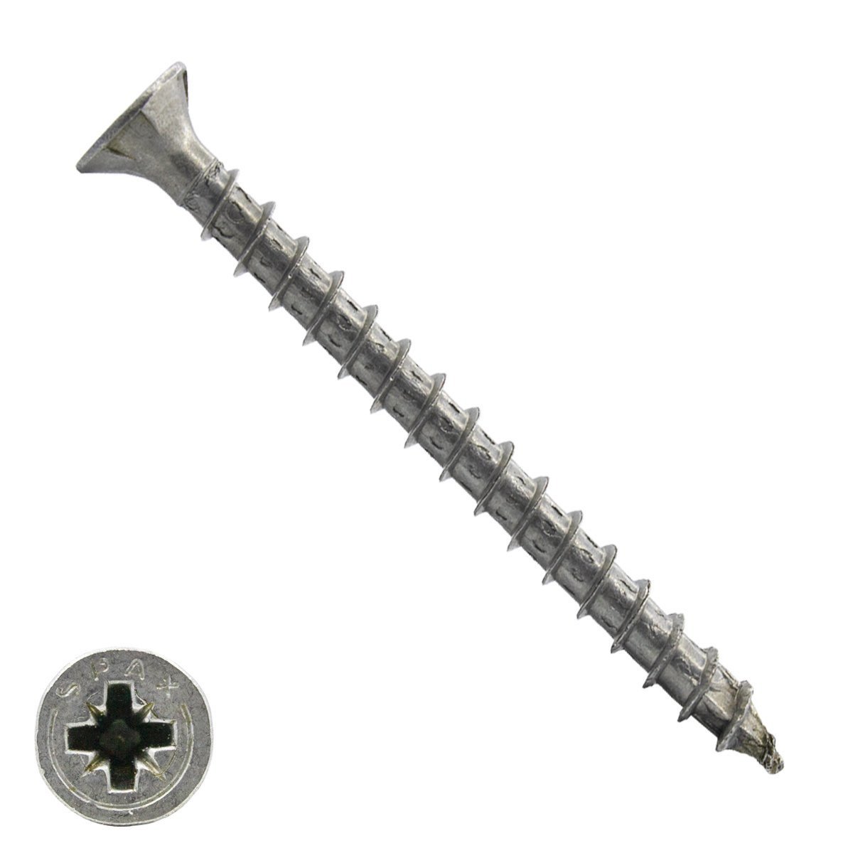 Alternatieve afbeelding voor Spax spaanplaatschroeven 5x80mm deeldraad rvs a2 platkop pozidriv 100 stuks