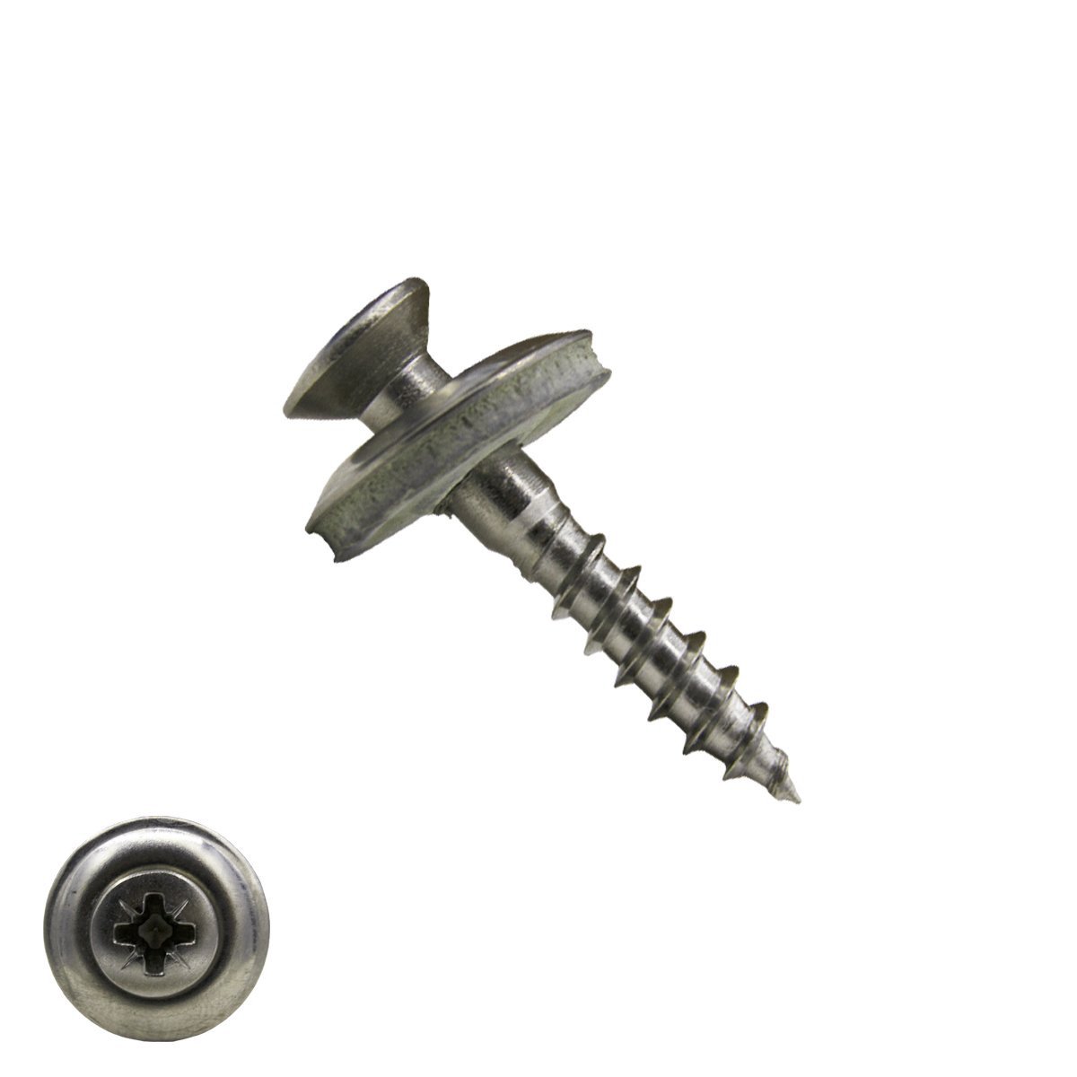 Alternatieve afbeelding voor Spenglerschroeven 4,5x35mm RVS A2 lenskop 2-delig pozidriv-2 200 stuks