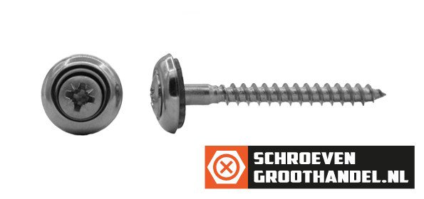 Alternatieve afbeelding voor Spenglerschroeven 4,5x45mm RVS A2 lenskop pozidriv-2 200 stuks