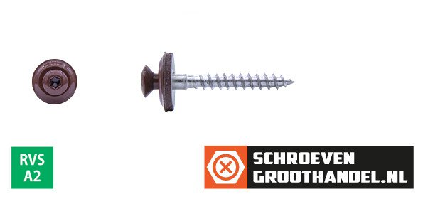 Alternatieve afbeelding voor Spenglerschroeven 4,5x45mm RVS A2 RAL3009 Oxyderood lenskop TORX-20 200 stuks