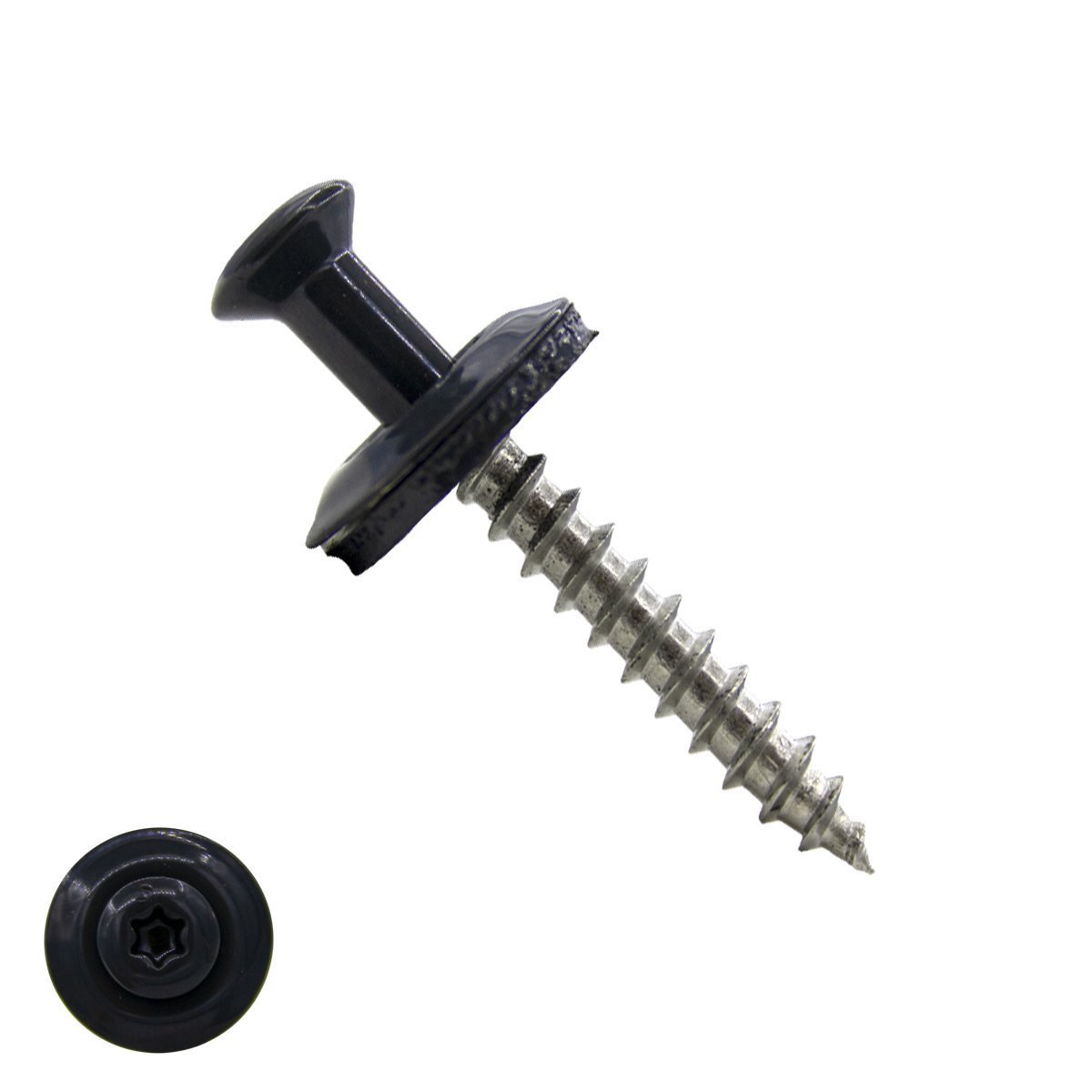 Alternatieve afbeelding voor Spenglerschroeven 4,5x45mm RVS A2 RAL7016 Antracietgrijs lenskop TORX-20 200 stuks