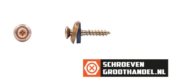 Alternatieve afbeelding voor Spenglerschroeven 4,5x45mm RVS A2 verkoperd lenskop pozidriv-2 200 stuks