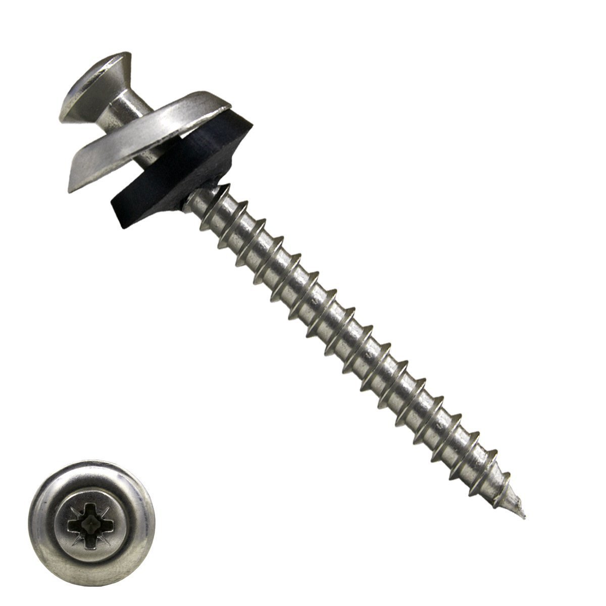Alternatieve afbeelding voor Spenglerschroeven 4,5x80mm RVS A2 lenskop pozidriv-2 200 stuks