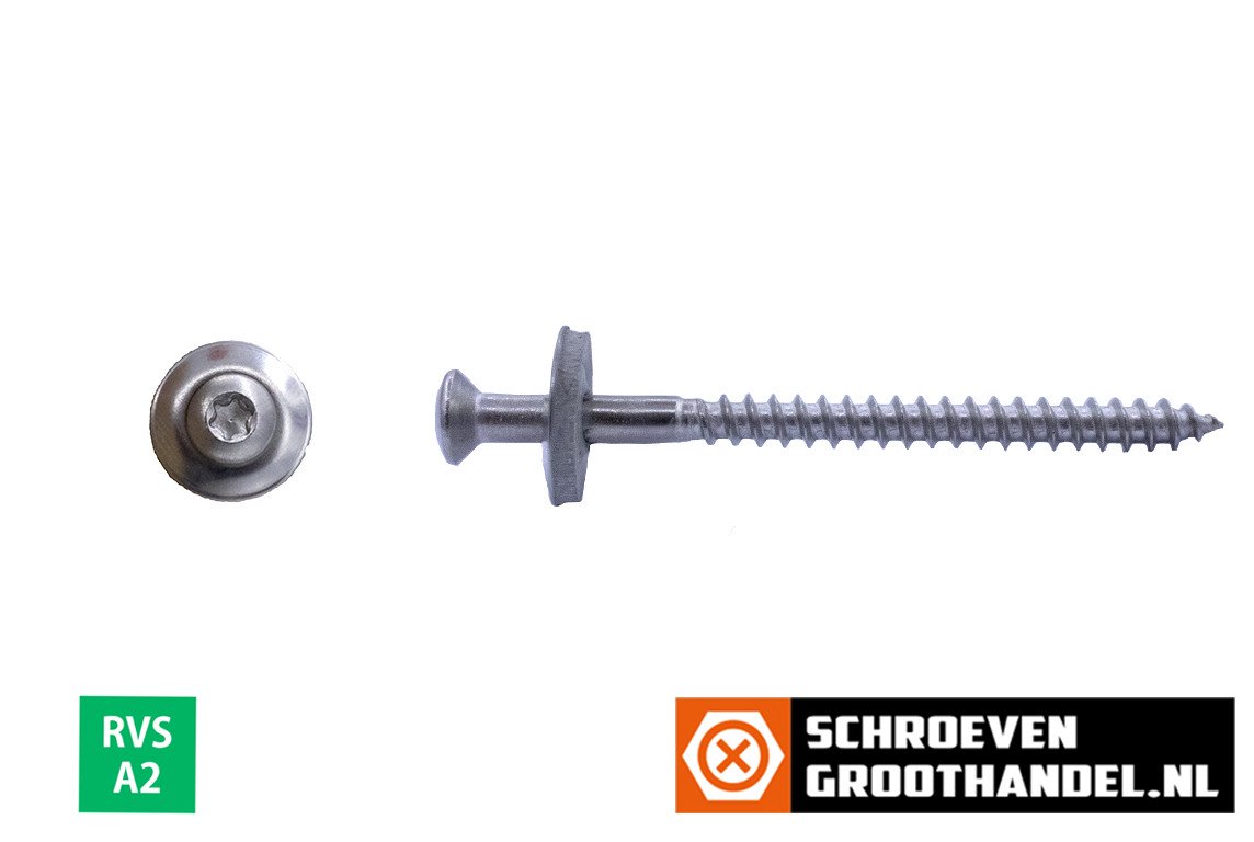 Alternatieve afbeelding voor Spenglerschroeven 4,5x80mm RVS A2 lenskop TORX-20 200 stuks