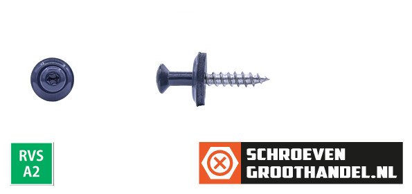 Alternatieve afbeelding voor Spenglerschroeven 4,5x35mm RVS A2 RAL7016 Antracietgrijs lenskop TORX-20 200 stuks