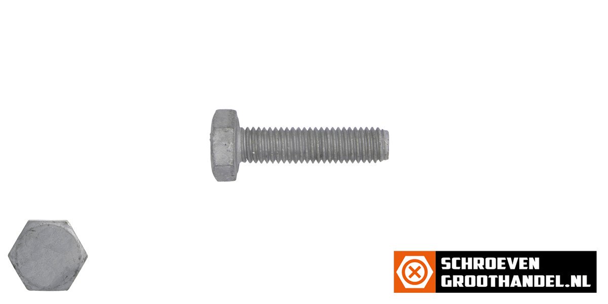 Alternatieve afbeelding voor Tapbouten M10 x 25mm thermisch verzinkt DIN933 200 stuks