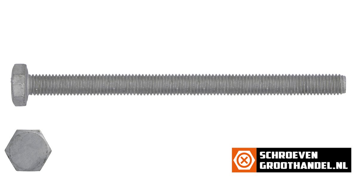 Alternatieve afbeelding voor Tapbouten M24 x 100mm thermisch verzinkt DIN933 10 stuks