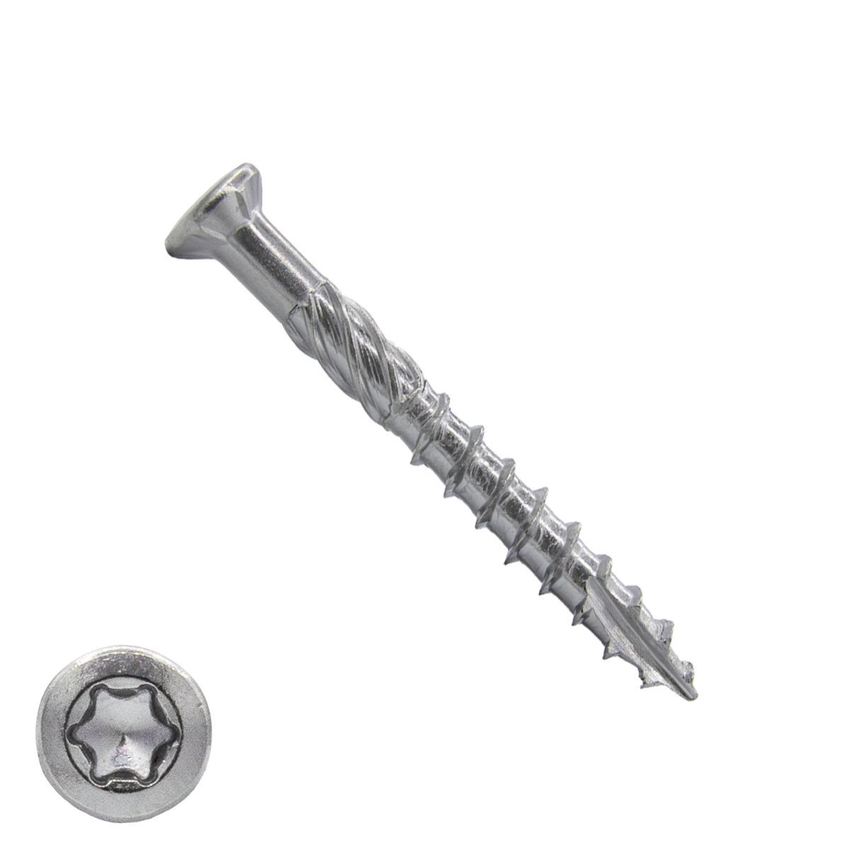 Alternatieve afbeelding voor Vlonderschroeven 5x40 mm RVS C1 freeskop TORX 100 stuks