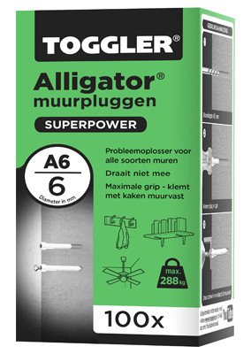 Alternatieve afbeelding voor Toggler Alligator pluggen A6 100 stuks