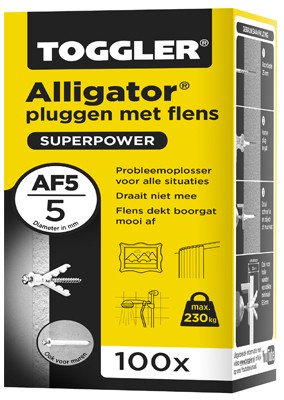 Alternatieve afbeelding voor Toggler Alligator pluggen met flens AF5 100 stuks