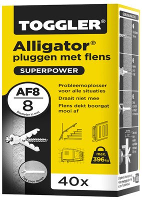 Alternatieve afbeelding voor Toggler Alligator pluggen met flens AF8 40 stuks