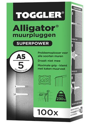 Alternatieve afbeelding voor Toggler Alligator pluggen A5 100 stuks