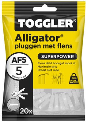 Alternatieve afbeelding voor Toggler Alligator pluggen met flens AF5 20 stuks