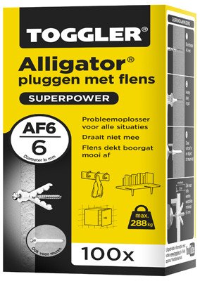 Alternatieve afbeelding voor Toggler Alligator pluggen met flens AF6 100 stuks