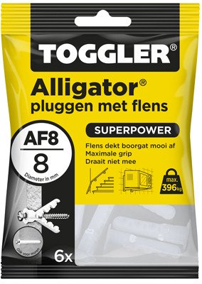 Alternatieve afbeelding voor Toggler Alligator pluggen met flens AF8 6 stuks