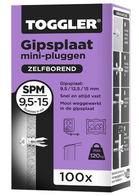 Alternatieve afbeelding voor Toggler Gipsplaat Pluggen SPM 100 stuks