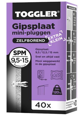 Alternatieve afbeelding voor Toggler Gipsplaat Pluggen SPM 40 stuks