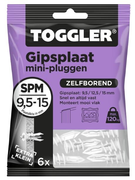 Alternatieve afbeelding voor Toggler Gipsplaat Pluggen SPM 6 stuks