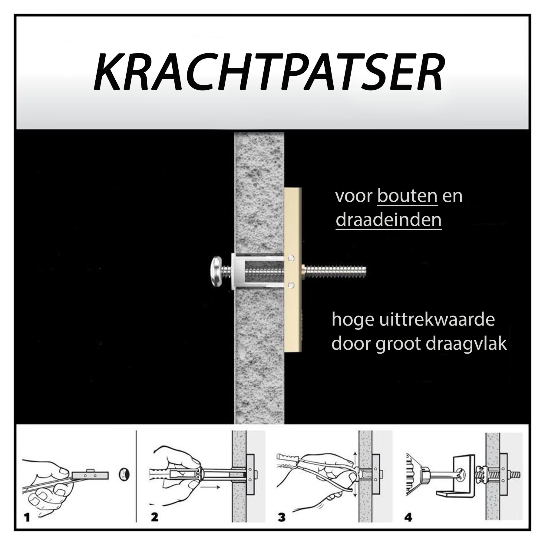 Alternatieve afbeelding voor Toggler hollewand anker M10 10-64 mm 25 stuks