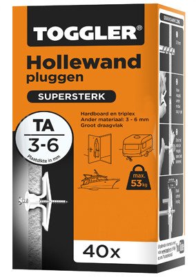 Alternatieve afbeelding voor Toggler hollewandpluggen TA 3-6 mm 40 stuks