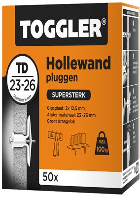 Alternatieve afbeelding voor Toggler hollewandpluggen TD 23-26 mm 50 stuks