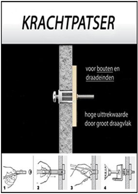 Alternatieve afbeelding voor Toggler hollewandanker RVS M6S 10-92 mm 50 stuks