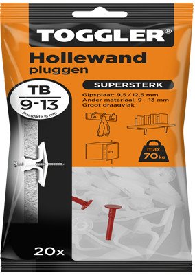 Alternatieve afbeelding voor Toggler hollewandpluggen TB 9-13 mm 20 stuks