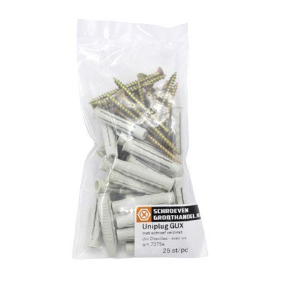 Alternatieve afbeelding voor Unipluggen GUX 6 met schroeven 4x45mm 25 stuks