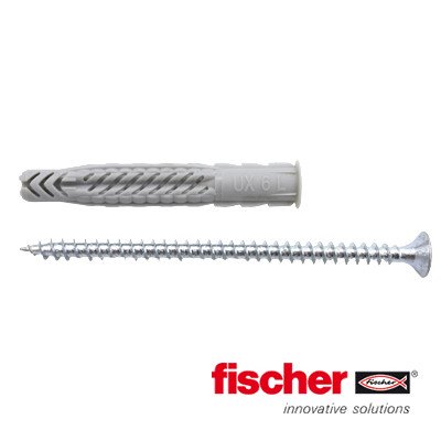Alternatieve afbeelding voor Universeelpluggen UX6x50 R S met rand en schroeven 4,5x60mm 10 stuks