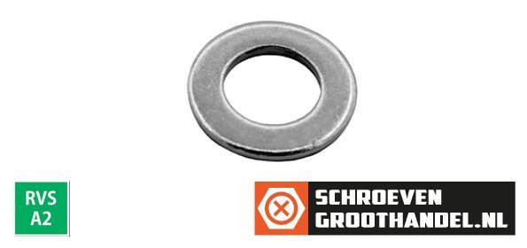Alternatieve afbeelding voor Sluitringen M3 RVS A2 Din125A  200 stuks
