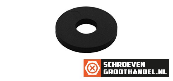 Alternatieve afbeelding voor Carrosserieringen M3 nylon zwart DIN9021 200 stuks