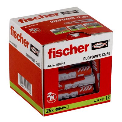 Alternatieve afbeelding voor Fischer Duopower pluggen 12x60 25 stuks