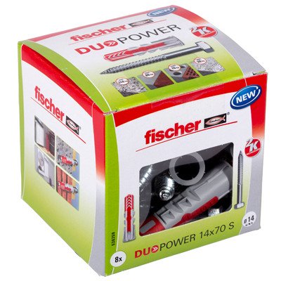 Alternatieve afbeelding voor Fischer Duopower pluggen 14x70 S met zeskantschroeven 8 stuks