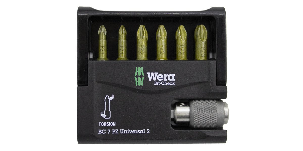 Alternatieve afbeelding voor Wera bitset Pozidriv Torsion met bithouder 7-delig