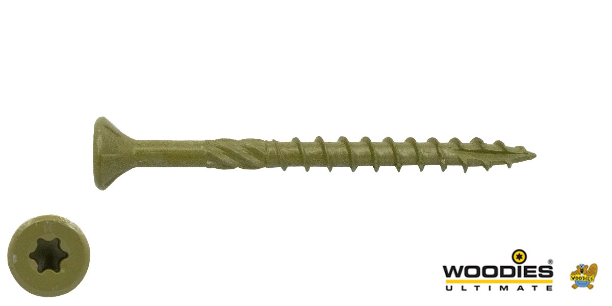 Alternatieve afbeelding voor Woodies schroeven platverzonken kop Shield TORX-20 5x70/40mm deeldraad 200 stuks