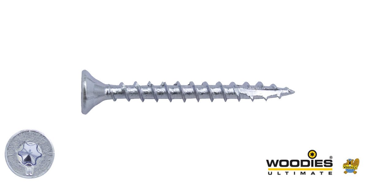 Alternatieve afbeelding voor Woodies schroeven verzinkt TORX-20 platkop 4x60mm 200 stuks