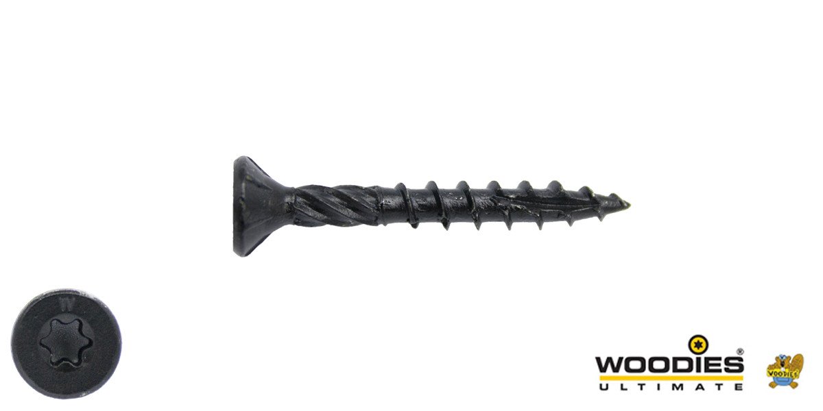 Alternatieve afbeelding voor Woodies schroeven Blackline Shield TORX-20 platkop 5x50/30mm 200 stuks
