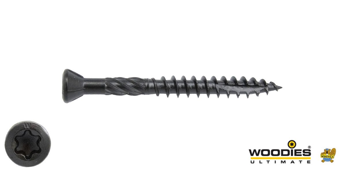 Alternatieve afbeelding voor Woodies potdekselschroeven Blackline RVS 410 zwart TORX-25 5x50 freeskop 200 stuks 
