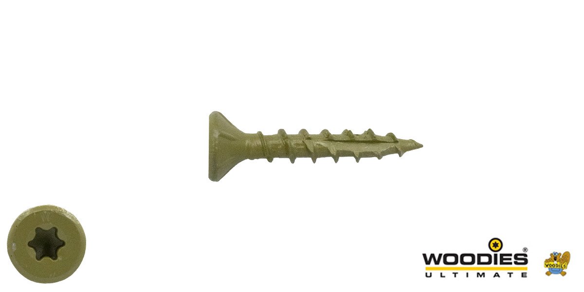 Alternatieve afbeelding voor Woodies schroeven platverzonken kop Shield TORX-20 4x25mm 200 stuks