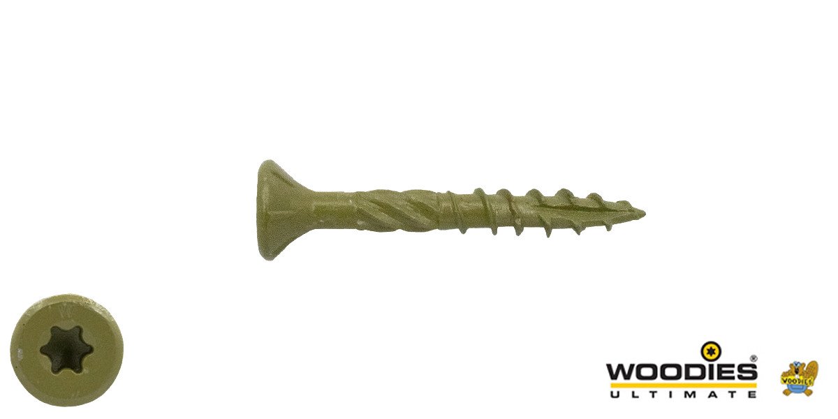 Alternatieve afbeelding voor Woodies schroeven platverzonken kop Shield TORX-20 4x30/18mm deeldraad 200 stuks