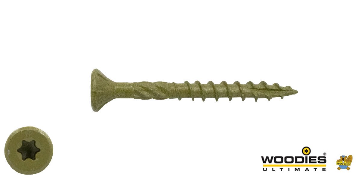 Alternatieve afbeelding voor Woodies schroeven platverzonken kop Shield TORX-20 4x60/35mm deeldraad 200 stuks