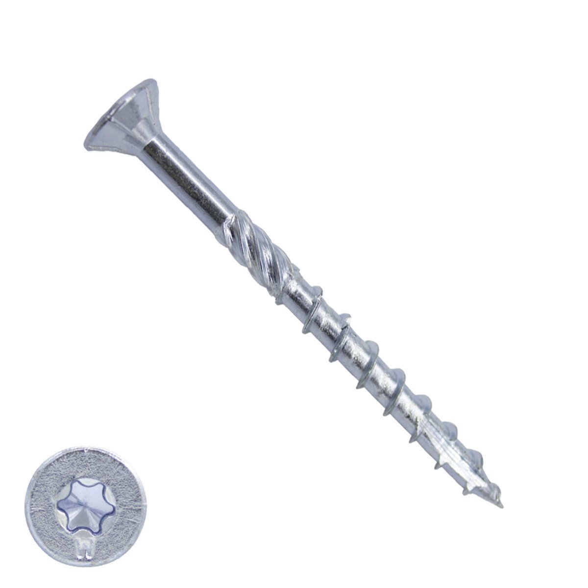 Alternatieve afbeelding voor Woodies schroeven verzinkt TORX-20 platkop 4,5x50/30mm deeldraad 200 stuks