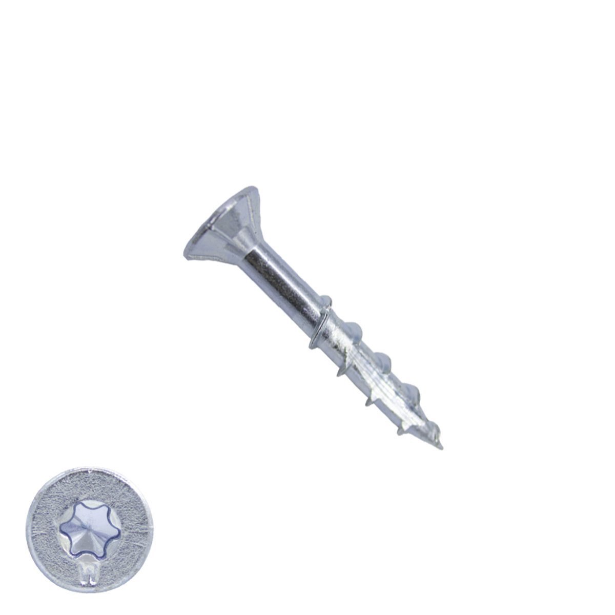 Alternatieve afbeelding voor Woodies schroeven verzinkt TORX-25 platkop 5x25/15mm deeldraad 200 stuks