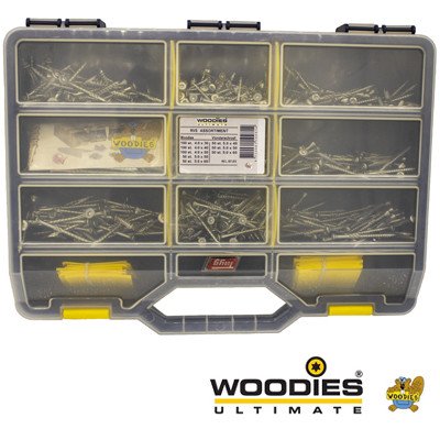 Alternatieve afbeelding voor Woodies Ultimate schroeven TORX Assortimentskoffer platkop RVS incl. Bitjes