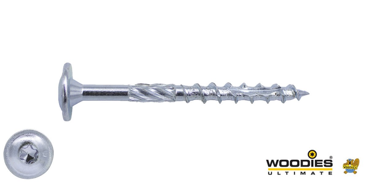 Alternatieve afbeelding voor Woodies Tellerkopschroeven TORX-30 verzinkt 6x120/70mm deeldraad 100 stuks
